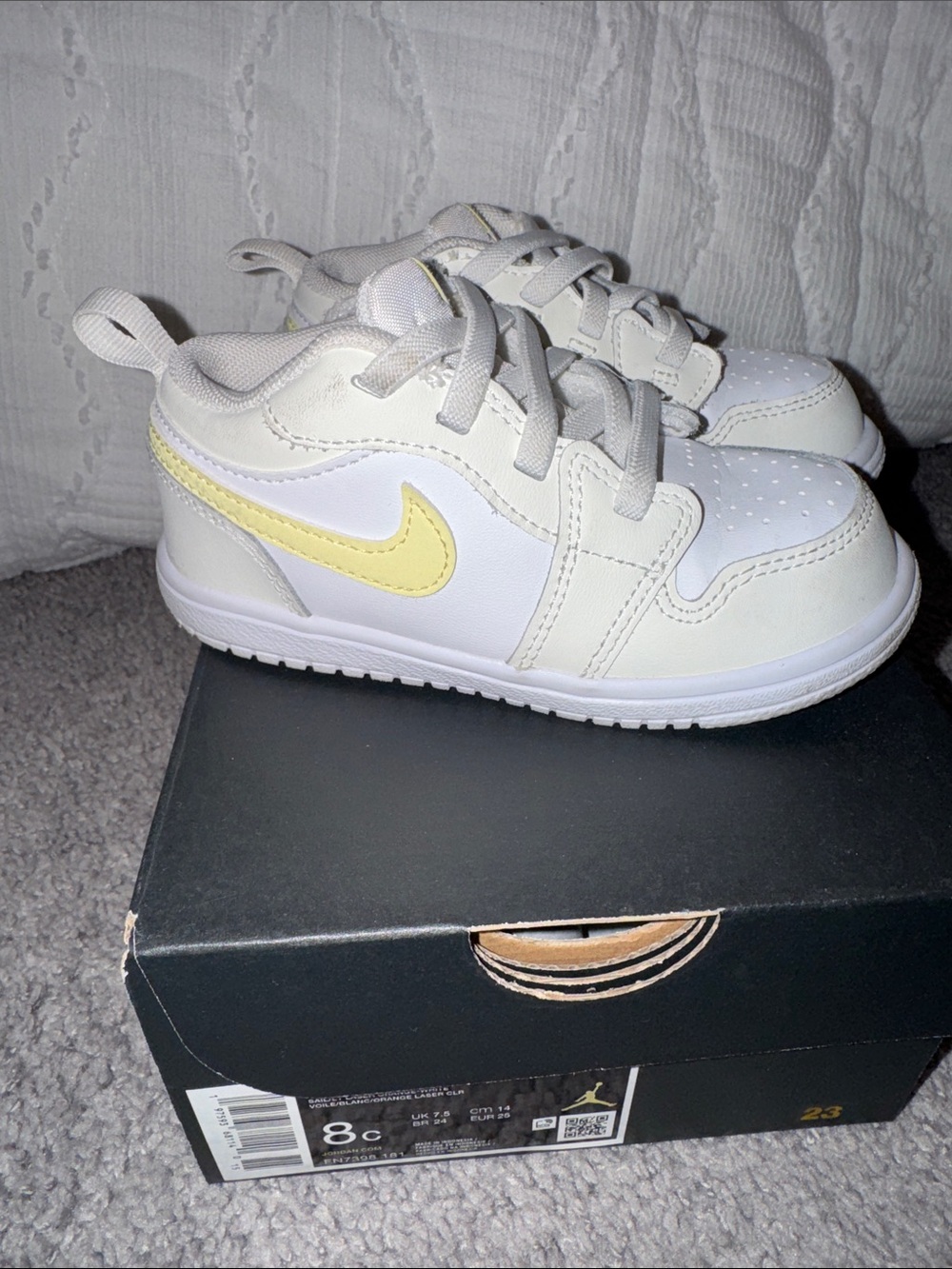 Nike Toddler's Jordan 1 Low Alt Sail/Lt Laser Orange-White (FN7398 181) - 8C